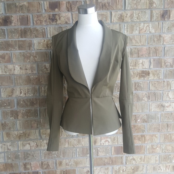 REBECCA MINKOFF Olive Green Jacket - Size 4 - Picture 1 of 8